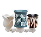 Scentsy Lot  Silhouette Collection Warmer, 4 Plug ins, 2 Warmers, 9 