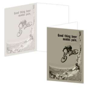  Beer Numbs Pain Boxed Card Set, 12 Cards and Envelopes, 4 x 6 Inches 