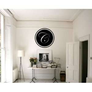   Letter C Monogram Letters Vinyl Wall Decal Sticker Mural Quotes Words