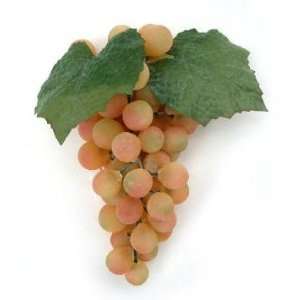  Artificial Green Blush Grape Cluster, 7 