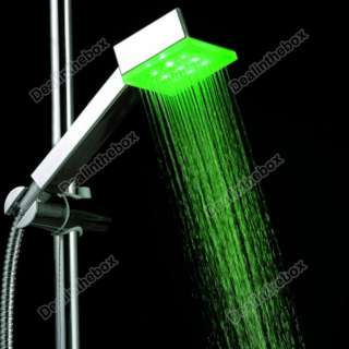 LED Light Wall Mount Showers Head Water Bathroom RGB Three Colors New 