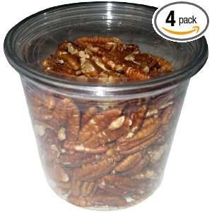 Hickory Harvest Raw Jumbo Pecan Halves, 10 Ounce Tubs (Pack of 4 