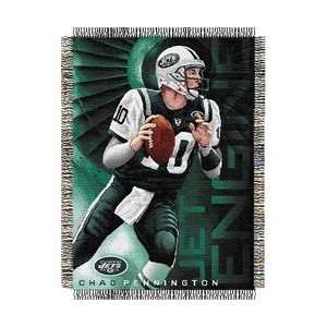  Chad Pennington #10 New York Jets NFL Woven Tapestry Throw 