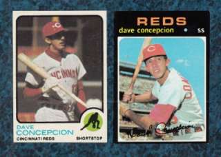   DAVE CONCEPCION ROOKIE #14 1973 3YR #554 CINCINNAT REDS SUPERSTAR