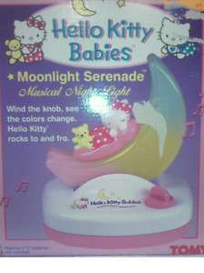 Hello Kitty Babies Moon light Serenade Musical Night Light Rare HTF 
