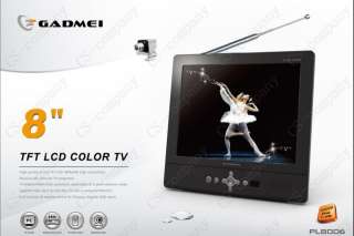 Brand 8 TFT800*600pixels LCD 4ch Video PC Monitor + TV  