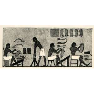   Champollion Worker Egypt   Original Halftone Print