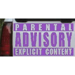 Purple 34in X 18.1in    Parental Advisory Funny Car Window Wall Laptop 