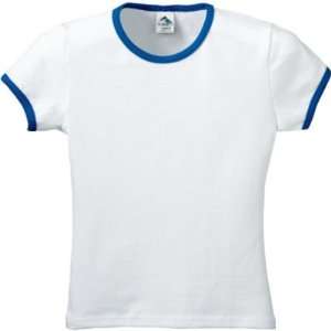 Augusta Girls Rib Knit Ringer T Shirt 535  Sports 