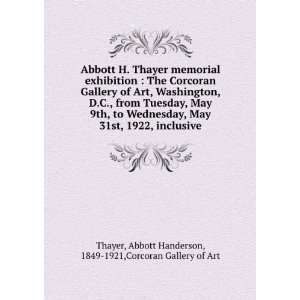  Abbott H. Thayer memorial exhibition  The Corcoran Gallery of Art 