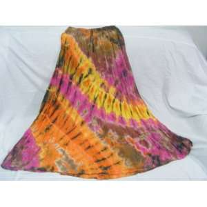 Original Handmade Summer Dress from Thailand  Multi Colored (Tie Dye 