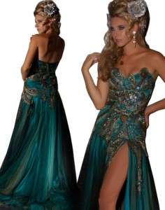 MacDuggal 42660M Strapless Peacock Evening Gown SIZE 2,4  