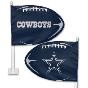 NFL Dallas Cowboys Car Flag   Set of 2 Shaped ~SALE 