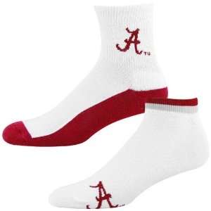   Alabama Crimson Tide White Crimson Two Pack Socks