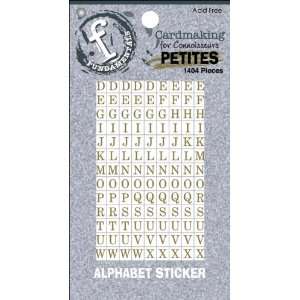    Fundamentals Petites Alphabet Stickers White/Gold 