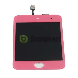 New Pink LCD Screen Digitizer Glass Assembly For iPod Touch 4th Gen 