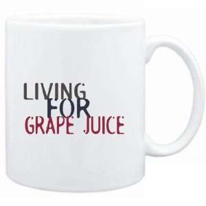  Mug White  living for Grape Juice  Drinks Sports 