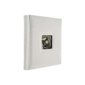   Window Opening, Color White Diamond Pattern Cover with White Pages