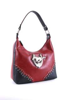 FORD MUSTANG SINGLE HANDLE PURSE   45TH ANNIVERSARY   RED  