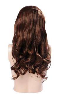 18 Hair Extension Nut Brown Curly Clip In 1 Piece A  