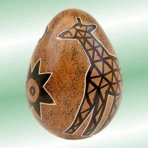  Decorative Egg Giraffe Safari Animals Design African Art 