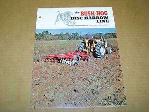 491) Bush Hog Sales Brochure Disc Harrow Line  