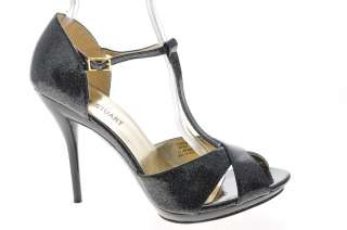 FAMOUS CATALOG C. Stuart NEW Womens T Strap High Heels Black Medium 