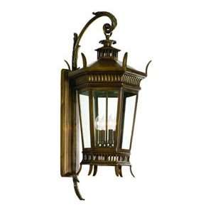  GREENWICH 4LT WALL LANTERN HISTORIC BRASS