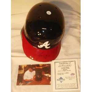  Chipper Jones Autographed Atl Braves Batting Helmet 