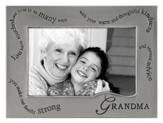 4x6 WAVY WORDS PEWTER NON TARNISH GRANDMA PICTURE FRAME  
