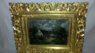 Bazane Signed Landscape Oil Painting 19th 20th c.  