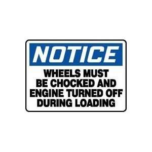  NOTICE WHEELS MUST BE CHOCKED AND ENGINE TURNED OFF DURING 