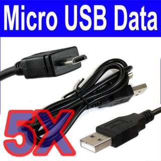 5x PCS USB 2.0 A Male to B Male Micro 5 Pin Data Cable  