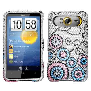 BLING Hard Phone Cover Case 4 HTC HD7 T Mobile BUBBLE F  
