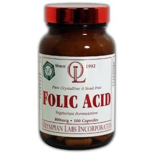  Olympian Labs Folic Acid, 800mcg (Packaging May Vary 