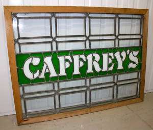 Caffreys Stained Leaded Glass Irish Pub Window Ireland  