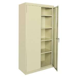   Welded Commercial Storage Four Shelf Cabinet, Putty