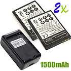 2x 1500mAh Battery+ Dock Charger For HTC Incredible 2  