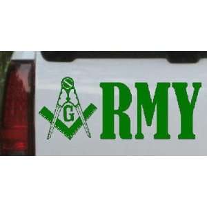 Dark Green 50in X 19.4in    Masonic Freemason Army Military Car Window 