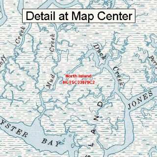 USGS Topographic Quadrangle Map   North Island, South Carolina (Folded 