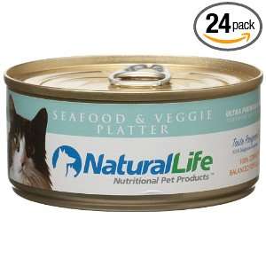 Natural Life Cat Food, Seafood & Veggie Platter, 5.5 Ounce Cans (Pack 