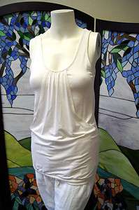wilfred Canada White Luxurious Tank Top Blouse White Rayon & Spandex 