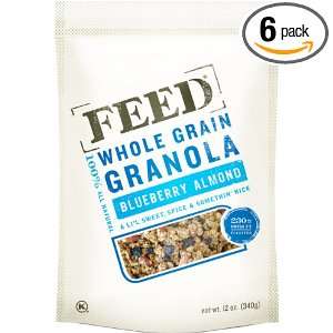 Feed Whole Grain Granola Blueberry Almond Crunch. 12 Ounce Bags (Pack 