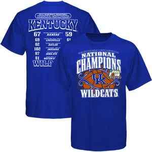 Kentucky Wildcat 2012 NCAA Mens Basketball National Champions Tee 