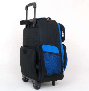 18 Wheeled Backpack Roomy Rolling Book Bag Drop Handle Carry on 
