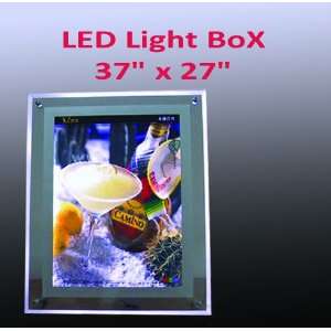 LED Slim Crystal Frame Light Box 37 x 27 Advestising Poster Display 