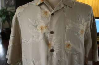 Tommy Bahama Mens 100% Silk Tropical Camp Shirt L  