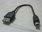   5p T Male to USB 2.0 A Female converter cable cord Black 20cm 0.65ft