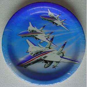  JET FIGHTER AIRPLANE & PILOT 7 Party Plates 8 Count 