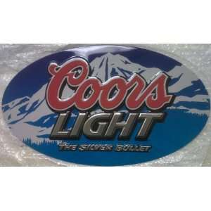  Coors Light Oval Embossed Tin Beer Sign